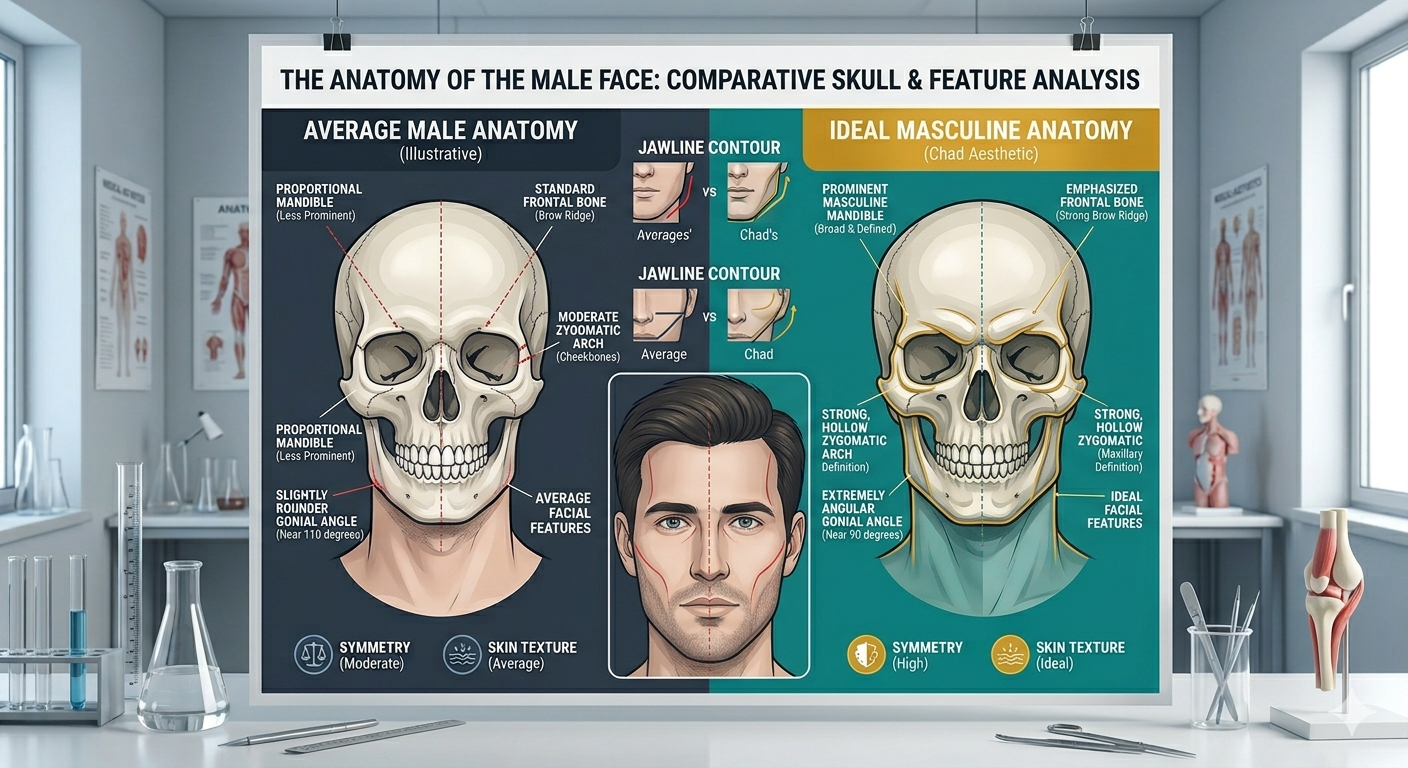 The Anatomy of the Chad Face: Features Explained and the Chad vs. Average Face Comparison