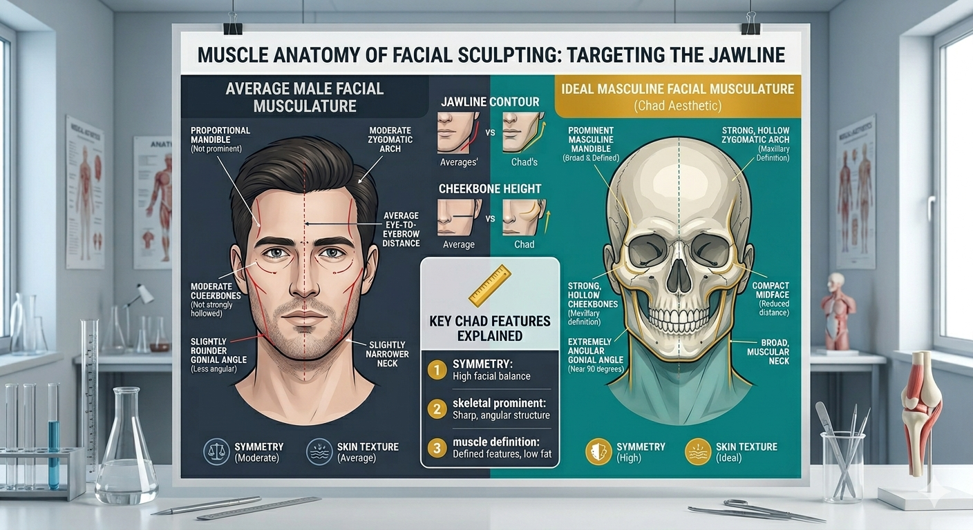 Sculpting the 'Chad' Jawline: Exercises, Techniques, and the Anatomy Behind the Meme