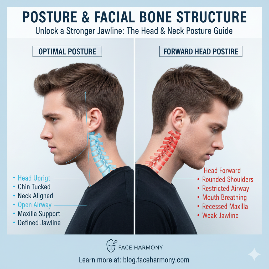 The Unseen Architect: How Posture Dictates Your Facial Bone Structure and Aesthetics