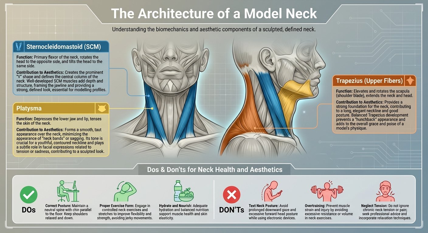 neck muscles enhancement for model face